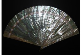 Ocean reflections, fan circa 1900