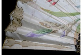 Iris et libellule, éventail Art Nouveau de Daudet et Duvelleroy