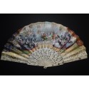 The entry of Queen Victoria into Paris, fan circa 1855