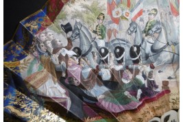 The entry of Queen Victoria into Paris, fan circa 1855