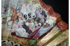 The entry of Queen Victoria into Paris, fan circa 1855
