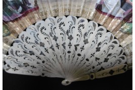 The entry of Queen Victoria into Paris, fan circa 1855