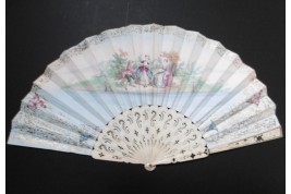 The entry of Queen Victoria into Paris, fan circa 1855
