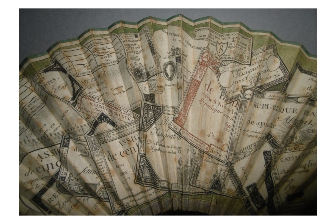 Assignats, revolutionnary fan, circa 1792
