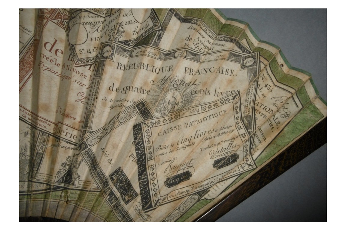 Assignats, revolutionnary fan, circa 1792