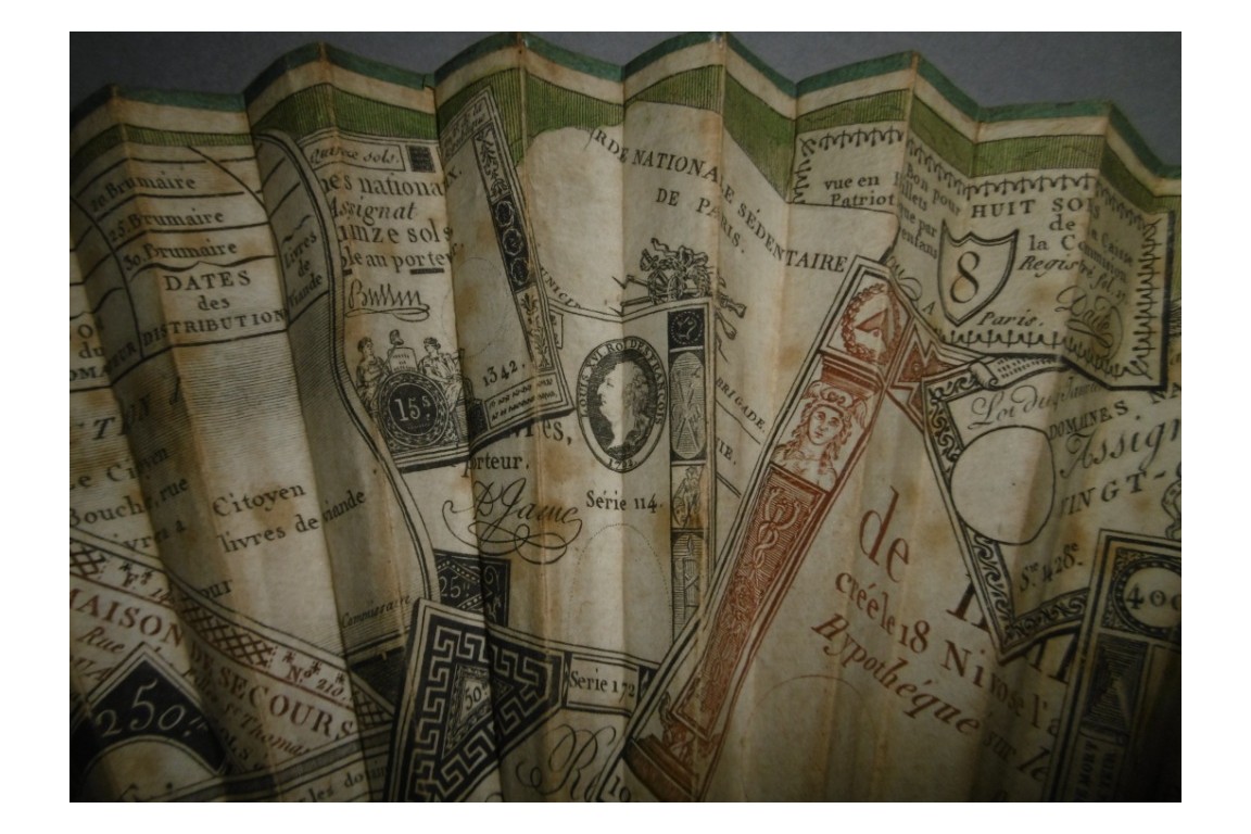 Assignats, revolutionnary fan, circa 1792