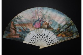 Hercules and Omphale, fan circa 1730