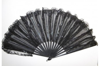 Chiffon fan, late 19th century