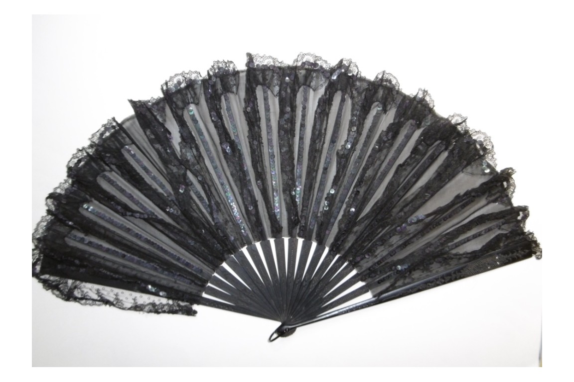 Chiffon fan, late 19th century