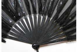 Chiffon fan, late 19th century