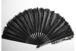 Chiffon fan, late 19th century