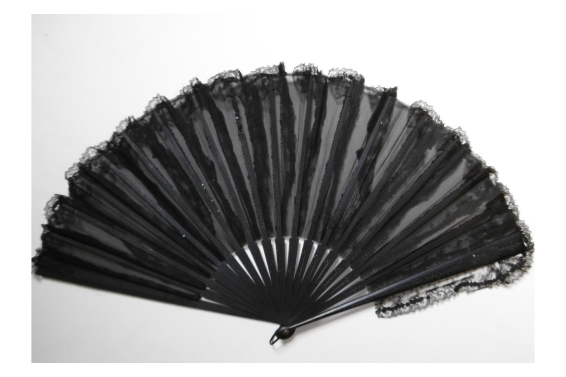 Chiffon fan, late 19th century