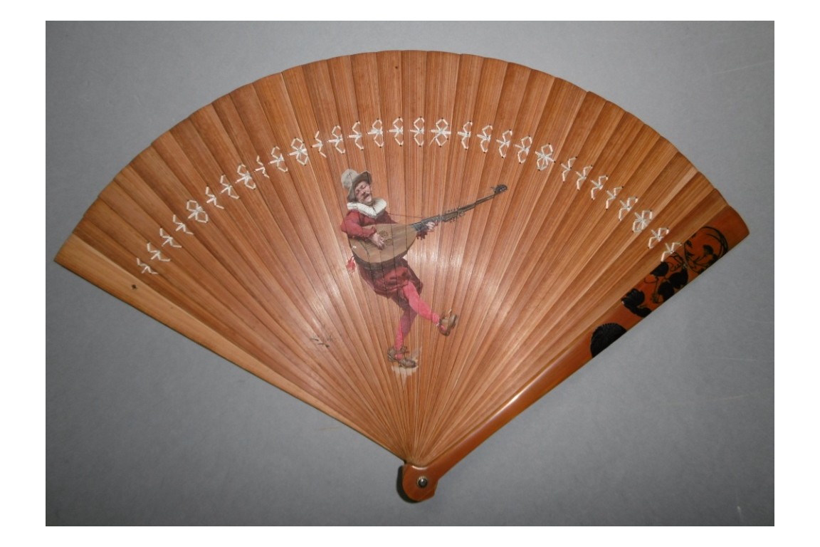 The musician, fan by Louis Lelon, 1879