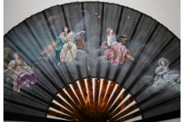 Nymphs of the four seasons, fan circa 1880-1890