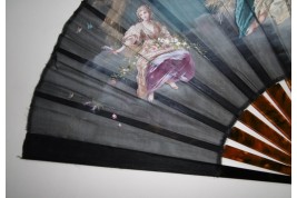 Nymphs of the four seasons, fan circa 1880-1890