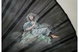 Nymphs of the four seasons, fan circa 1880-1890