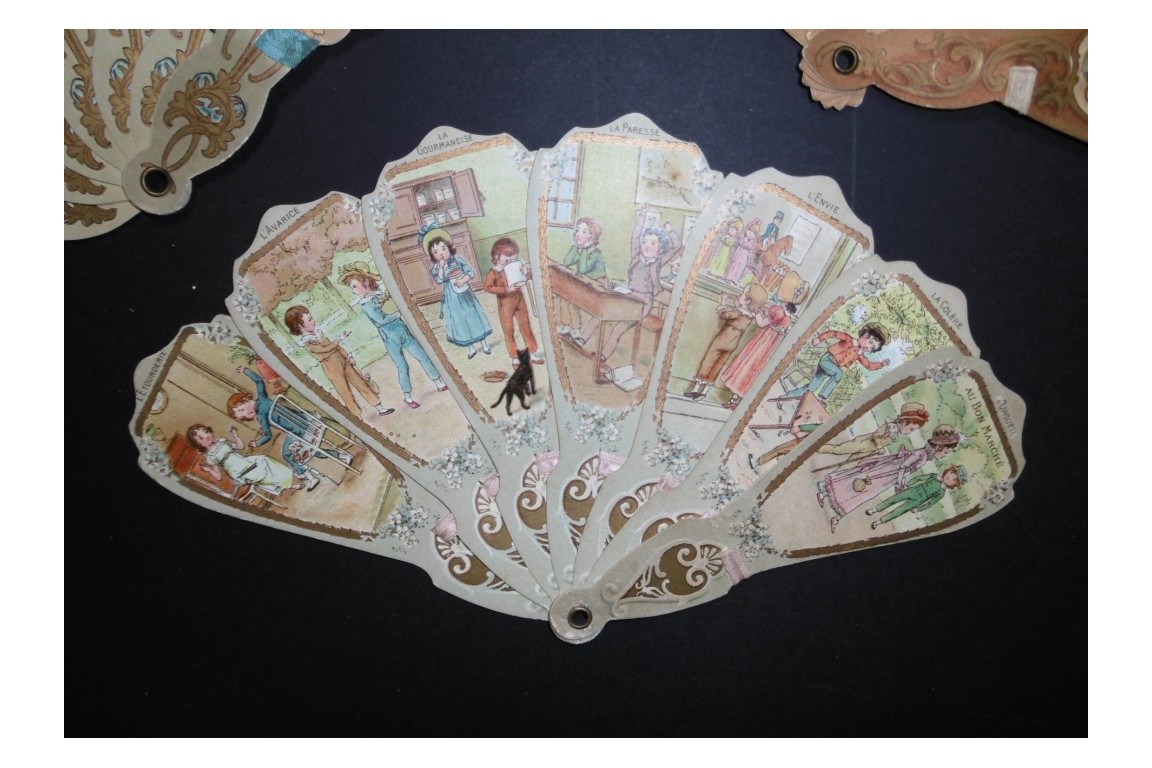 The children of the Bon Marché, advertising fan, early 20th