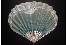 The seagull, Art Nouveau fan