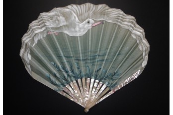 The seagull, Art Nouveau fan