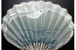 The seagull, Art Nouveau fan