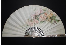 Roses, fan circa 1880-1890