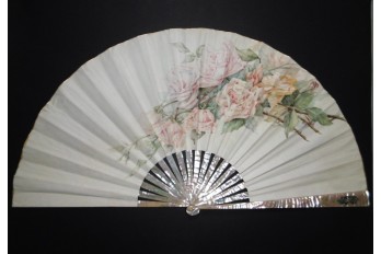 Roses, fan circa 1880-1890