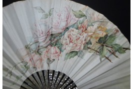 Roses, fan circa 1880-1890
