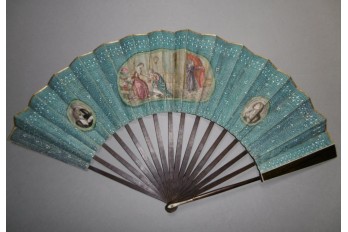 The cursed lovers, Heloise and Abeilard, fan circa 1785