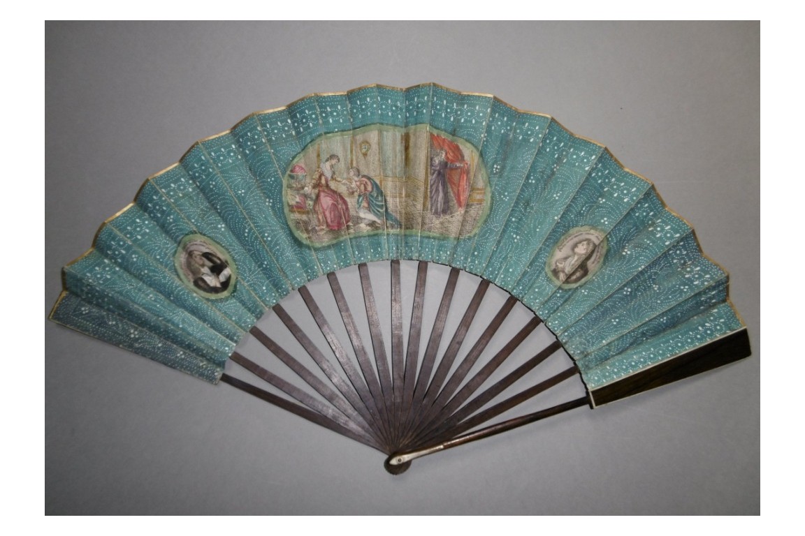 The cursed lovers, Heloise and Abeilard, fan circa 1785