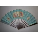The cursed lovers, Heloise and Abeilard, fan circa 1785