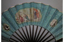 The cursed lovers, Heloise and Abeilard, fan circa 1785
