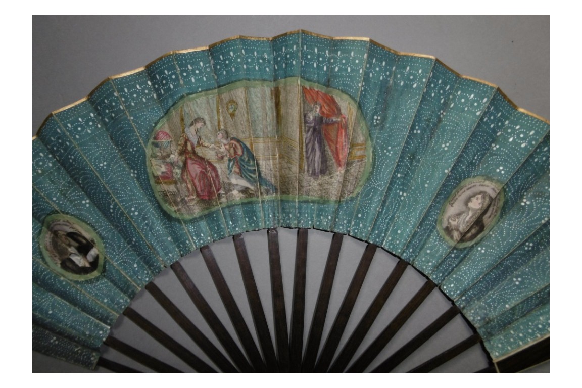 The cursed lovers, Heloise and Abeilard, fan circa 1785