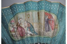 The cursed lovers, Heloise and Abeilard, fan circa 1785