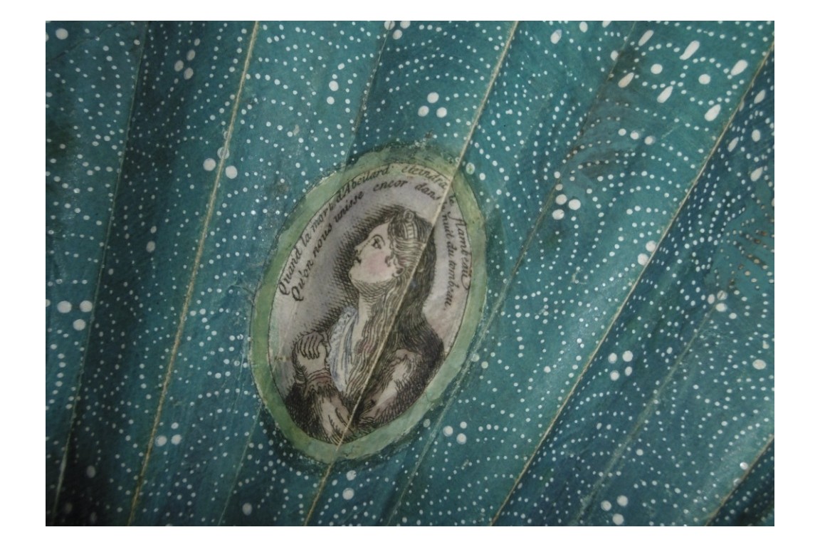 The cursed lovers, Heloise and Abeilard, fan circa 1785