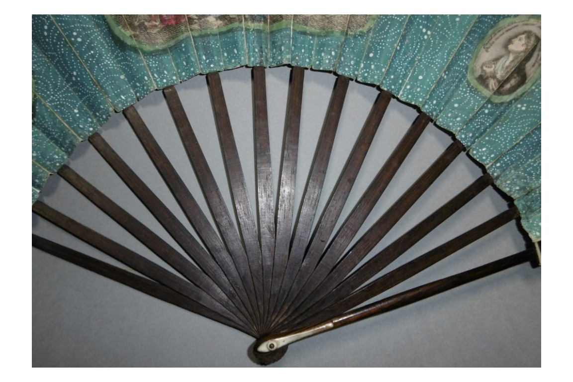 The cursed lovers, Heloise and Abeilard, fan circa 1785
