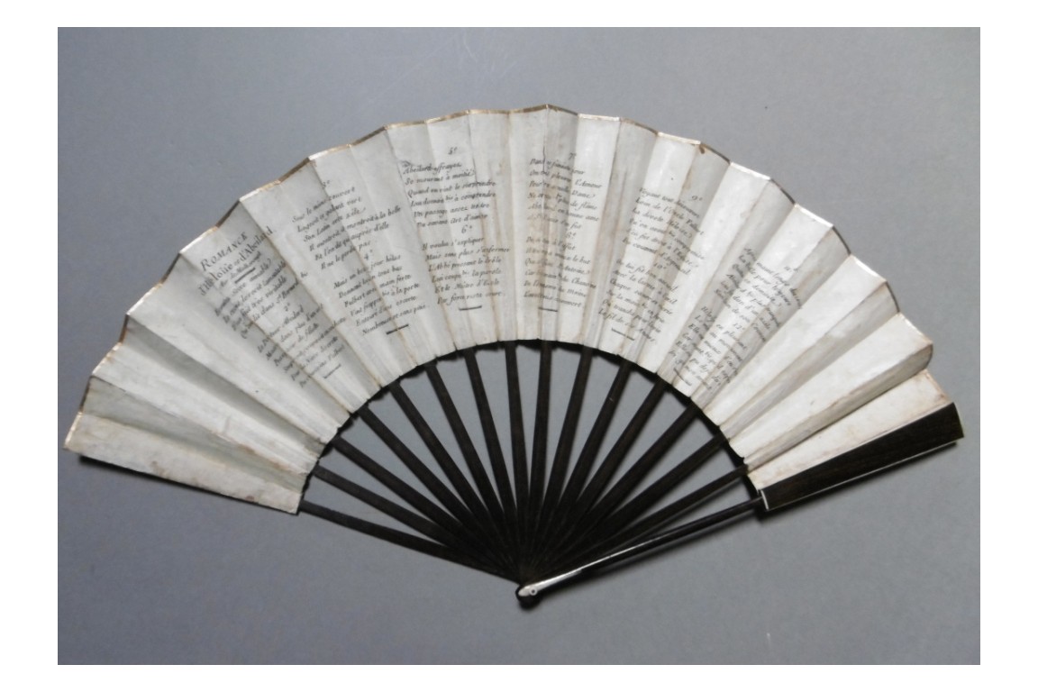 The cursed lovers, Heloise and Abeilard, fan circa 1785
