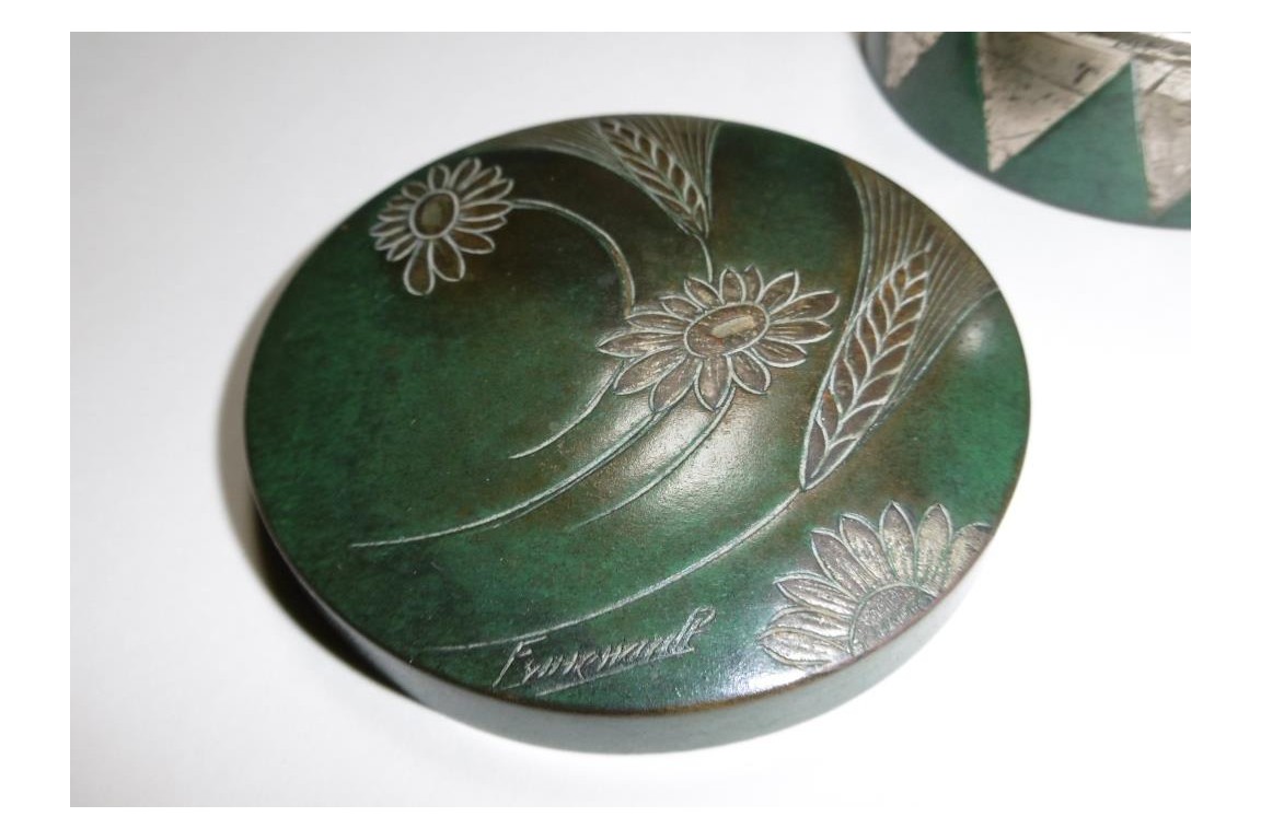 Copperware by Albert Ermenault, early 20th century