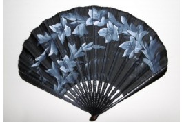 Gladioli by Gerard, Duvelleroy fan, cica 1900