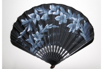 Gladioli by Gerard, Duvelleroy fan, cica 1900