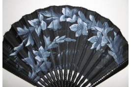 Gladioli by Gerard, Duvelleroy fan, cica 1900