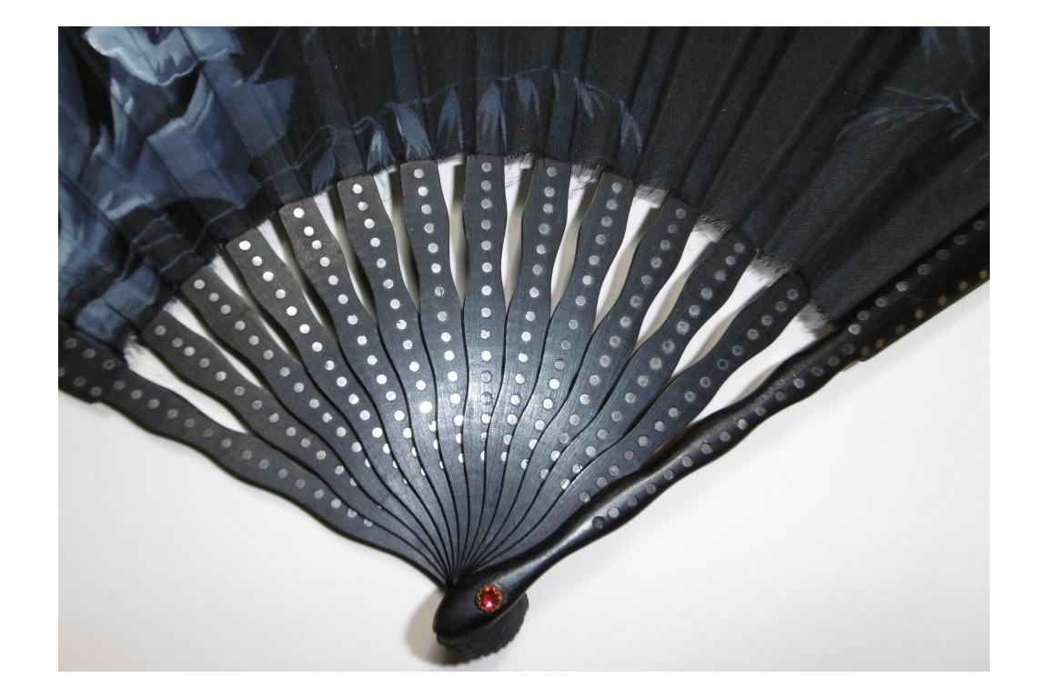 Gladioli by Gerard, Duvelleroy fan, cica 1900