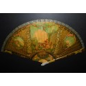 Golden pastoral, 19th century fan