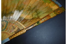 Golden pastoral, 19th century fan