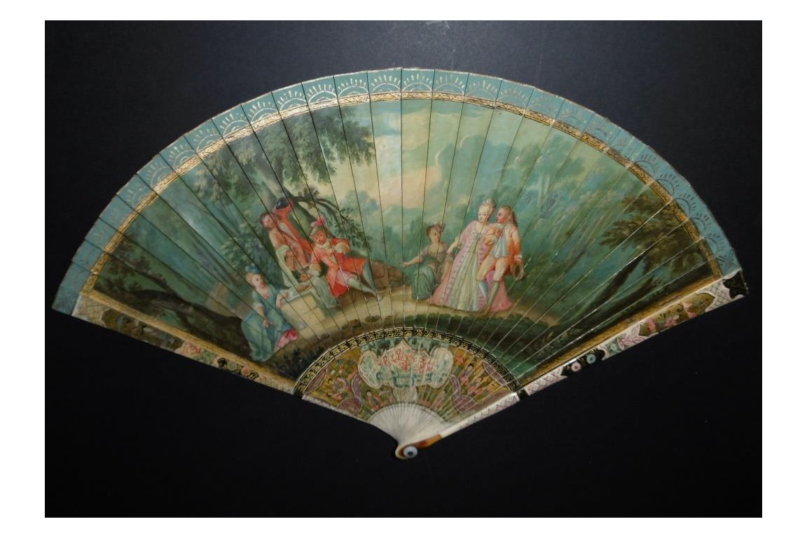 Collation galante, éventail vers 1720-30