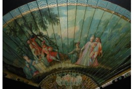 Collation galante, éventail vers 1720-30
