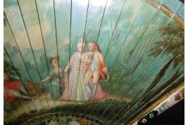 Collation galante, éventail vers 1720-30