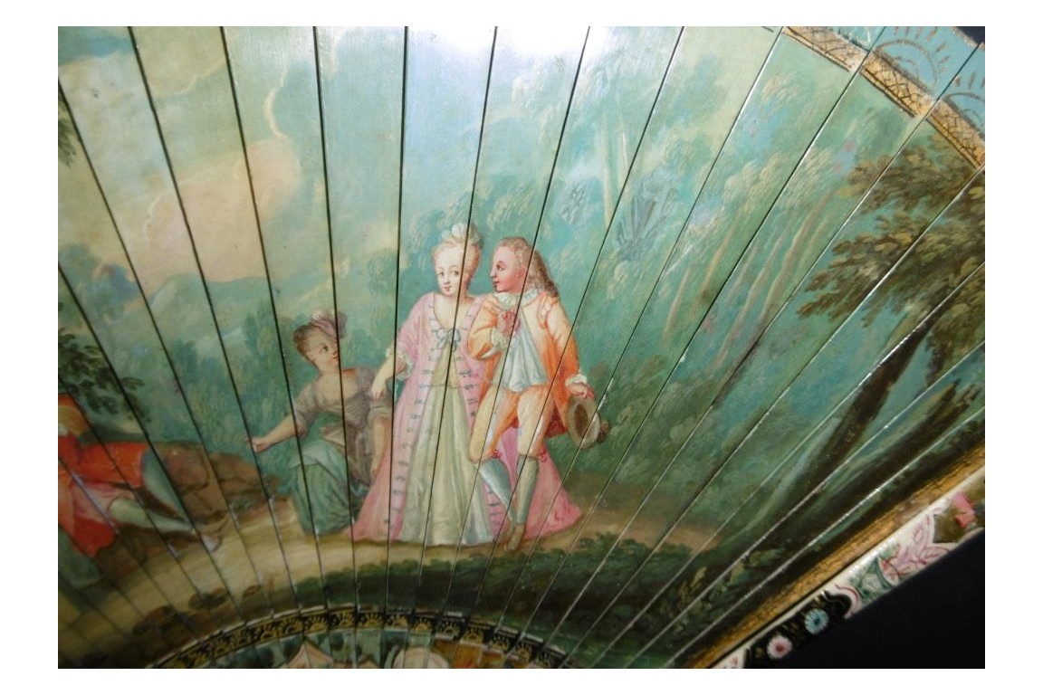 Collation galante, éventail vers 1720-30