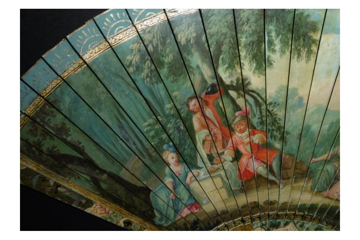 Collation galante, éventail vers 1720-30
