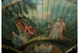 Collation galante, éventail vers 1720-30