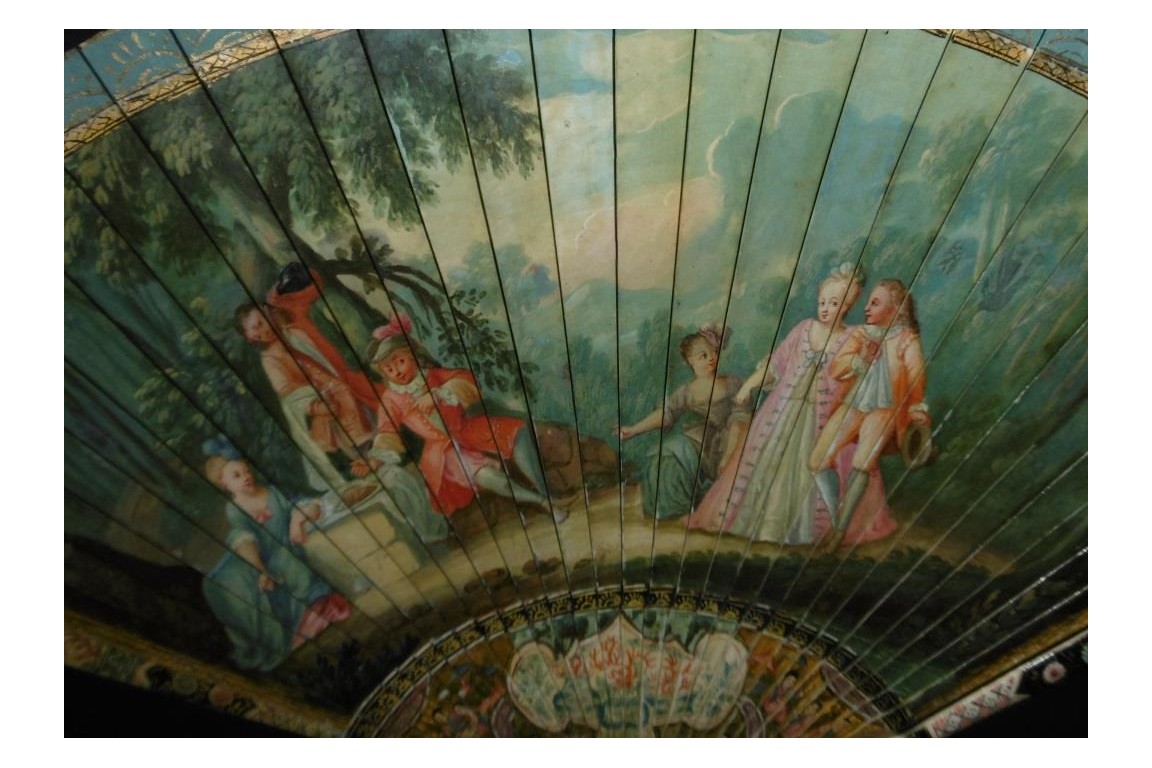 Collation galante, éventail vers 1720-30